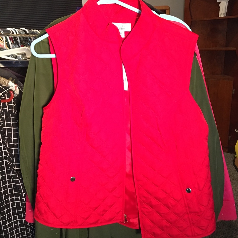 Croft and Barrow Red Quilted Vest
